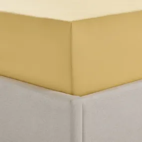 200 Thread Count Plain-Dye Fitted Sheet - Mustard
