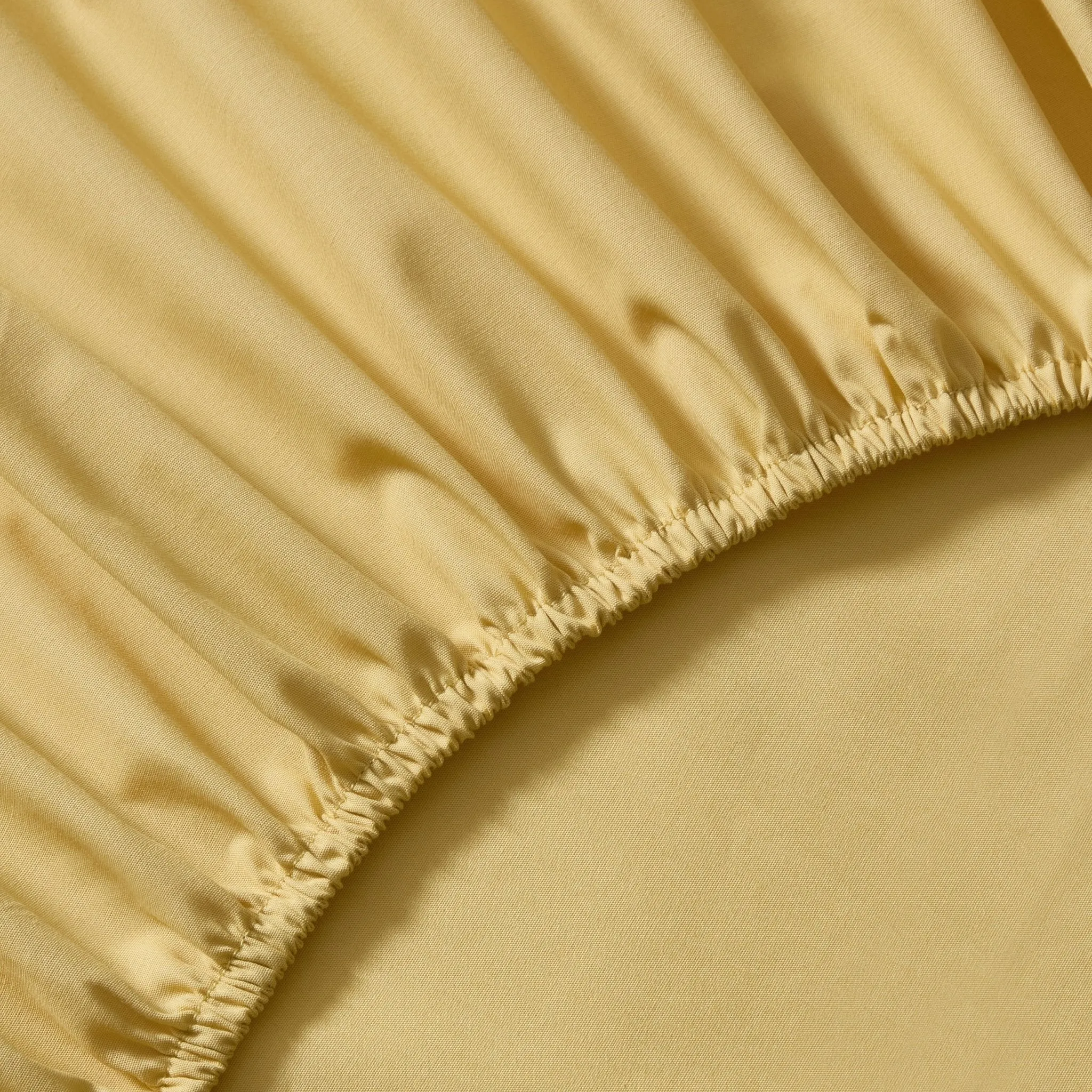 200 Thread Count Plain-Dye Fitted Sheet - Mustard