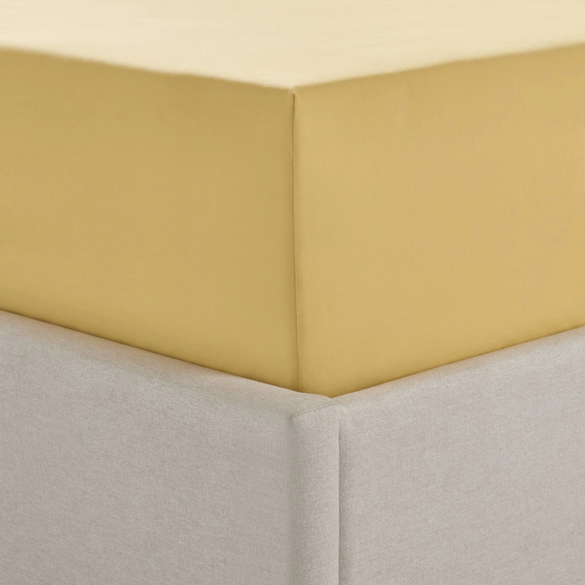 200 Thread Count Plain-Dye Fitted Sheet - Mustard