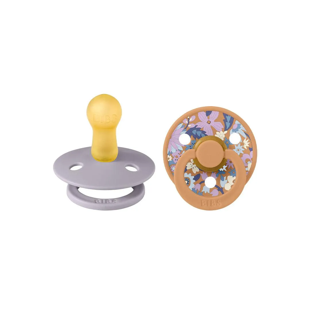 BIBS X LIBERTY Colour Latex Pacifier - 2 Pack - Pumpkin Mix - June Blossom