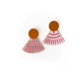 Blush Sunset Tile Earrings