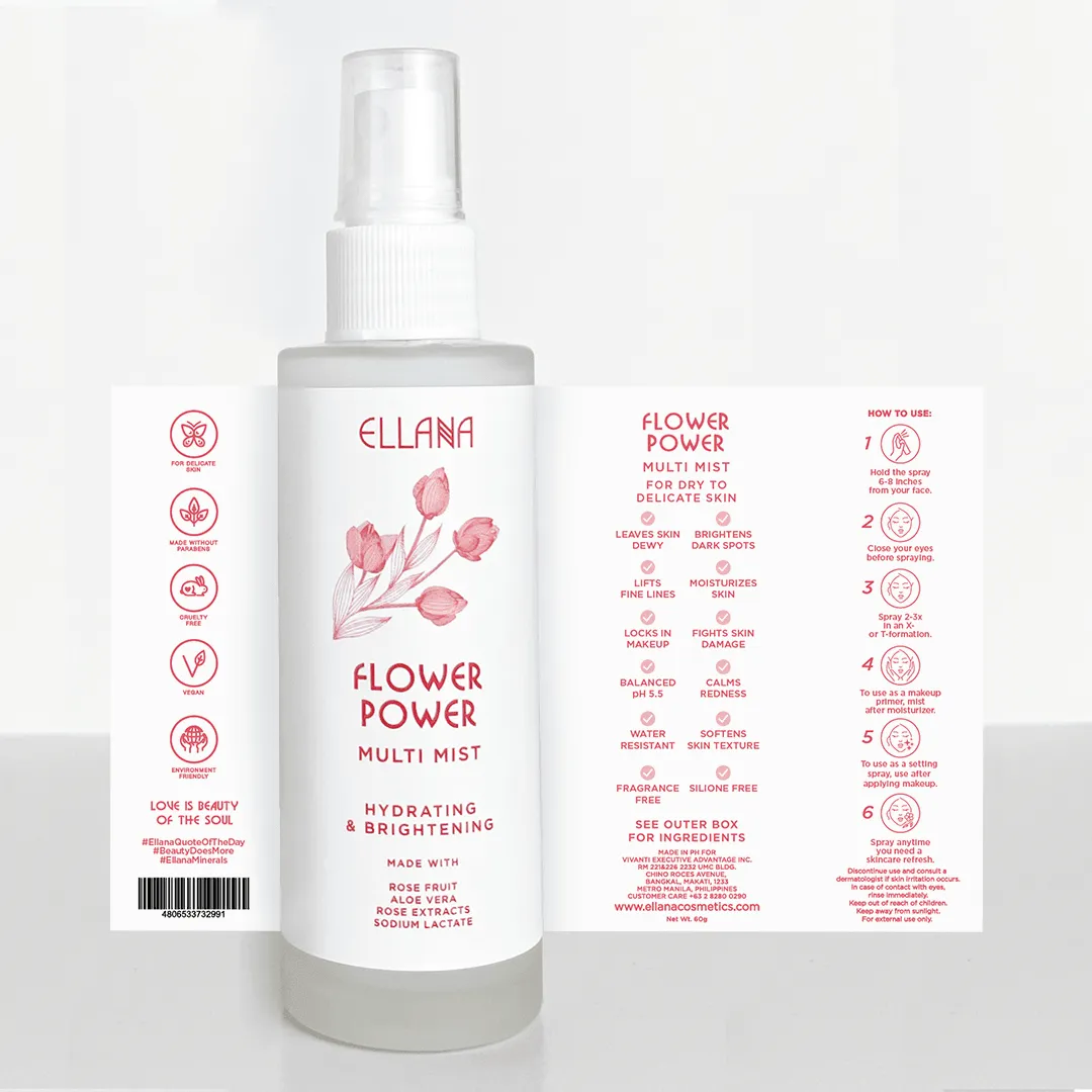 Ellana Minerals Flower Power Multi Mist Hydrates And Brightens
