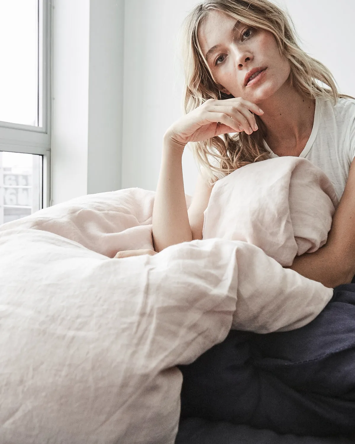 Linen Duvet, Blush