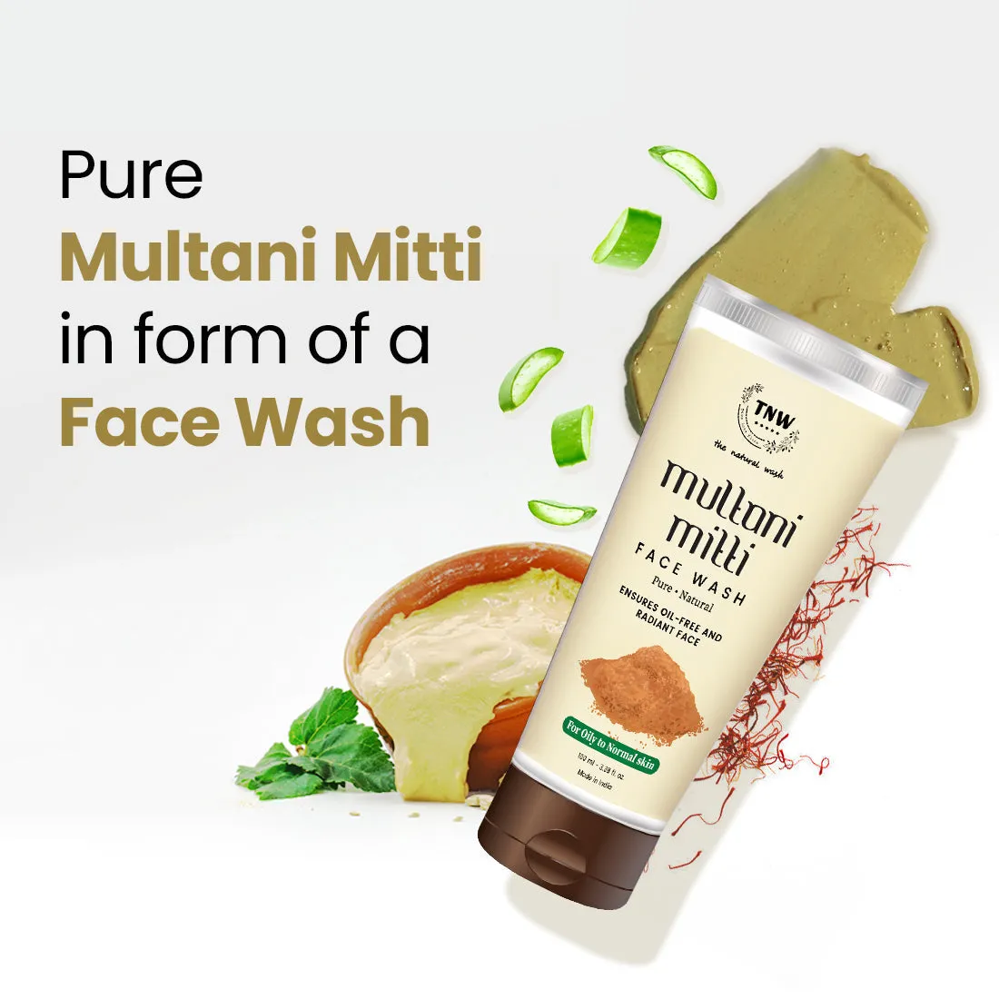 Multani Mitti Face Wash - Paraben/Sulphate-Free.