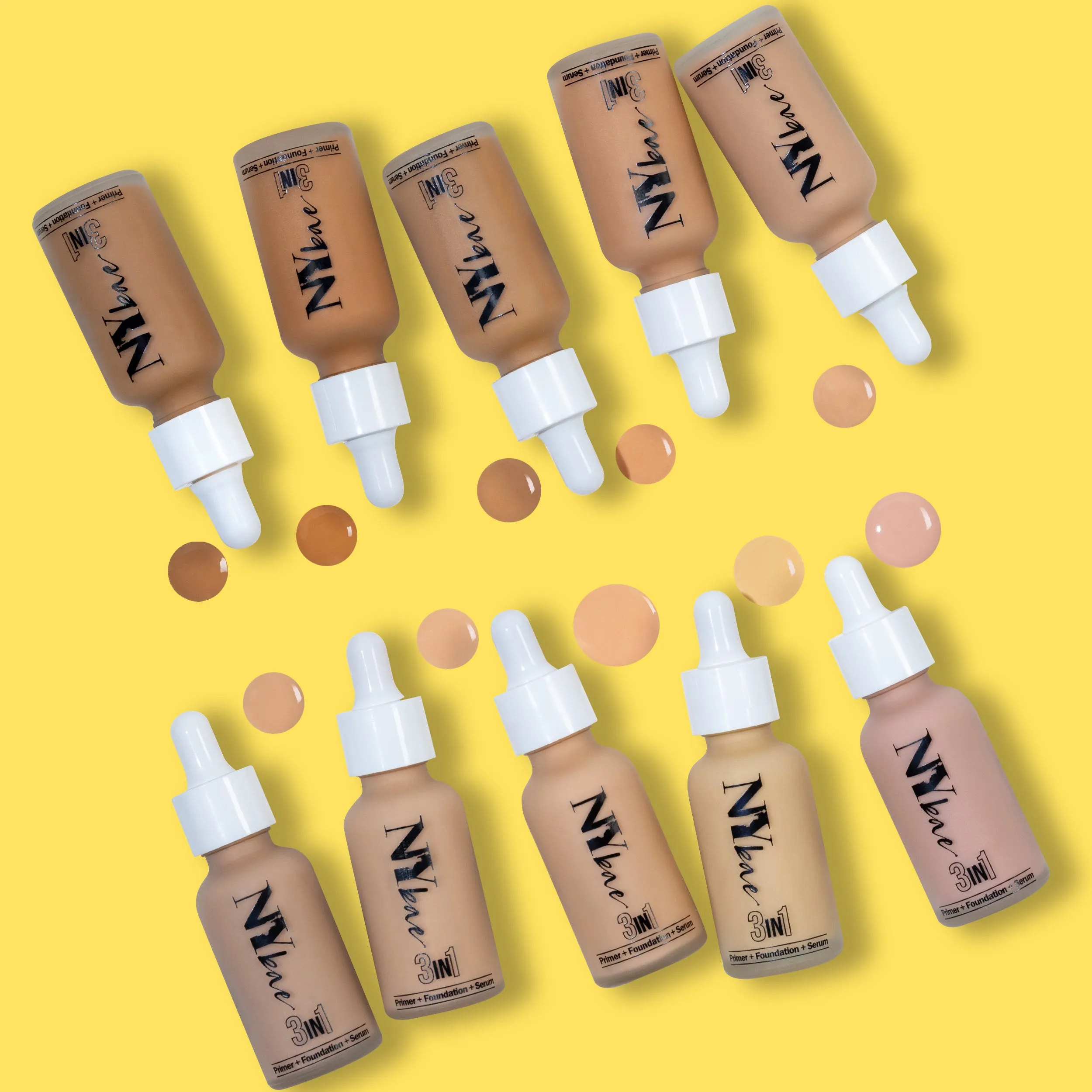 NY Bae 3IN1 Serum Foundation - Warm Sand 05 (30 ml) | Infused with Primer | Moisturising I Glowing Korean Skin I Celeb Glow | Dewy Makeup | Evens Skin Tone | Ultra Glow